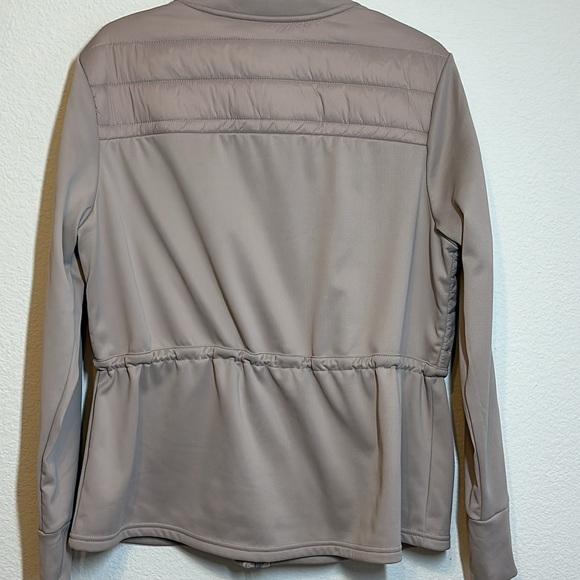 AVIA Mixed Media Jacket Full Zipper Taupe XL 16-18 - Picture 4 of 12